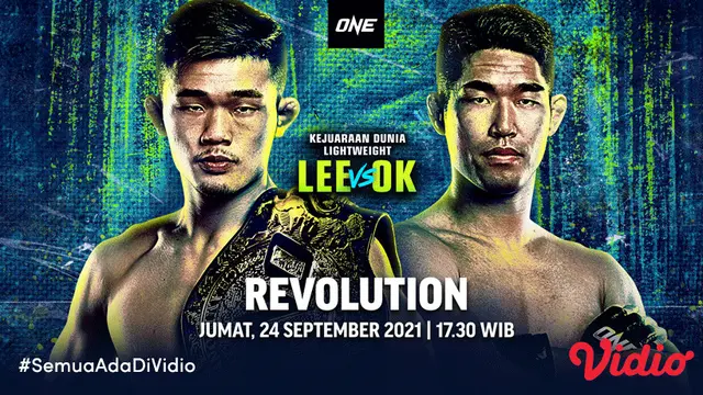 Link Live Streaming One Championship Revolution di Vidio, Jumat 24 September 2021