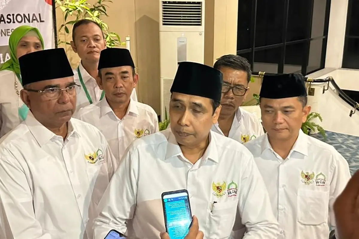 Ketua Umum Masyarakat Cinta Masjid Indonesia  Wishnu Dewanto Memberikan keterangan pers di sela Rapimnas II di Jakarta. (Istimewa)