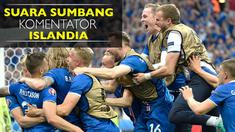 Gudmundur Benediktsson eks pesepak bola timnas Islandia yang menjadi komentator dengan suara sumbangnya mendadak menjadi perhatian media selama Piala Eropa 2016.