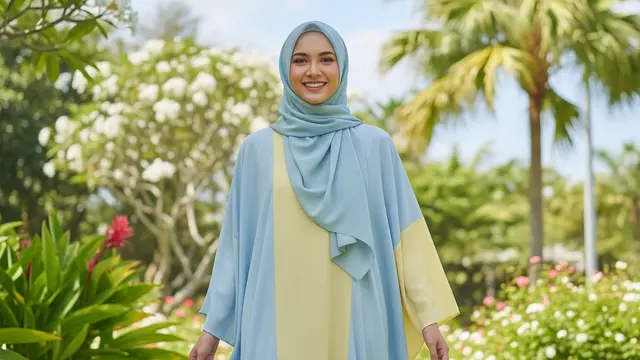 Model Gamis Abaya Warna Pastel Anti Gerah
