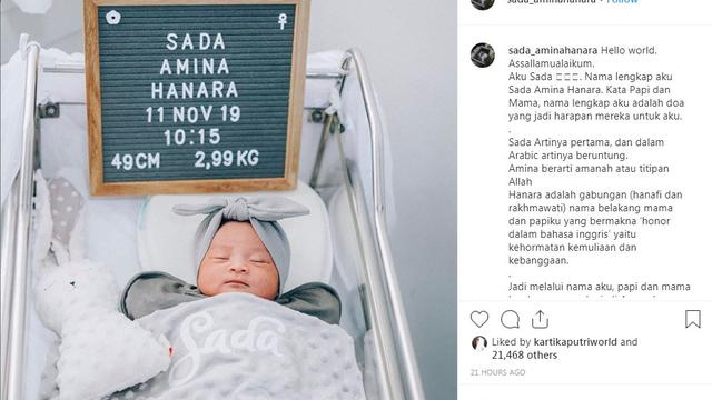 Fitri Tropica (Foto: Instagram/@sada_aminahanara)