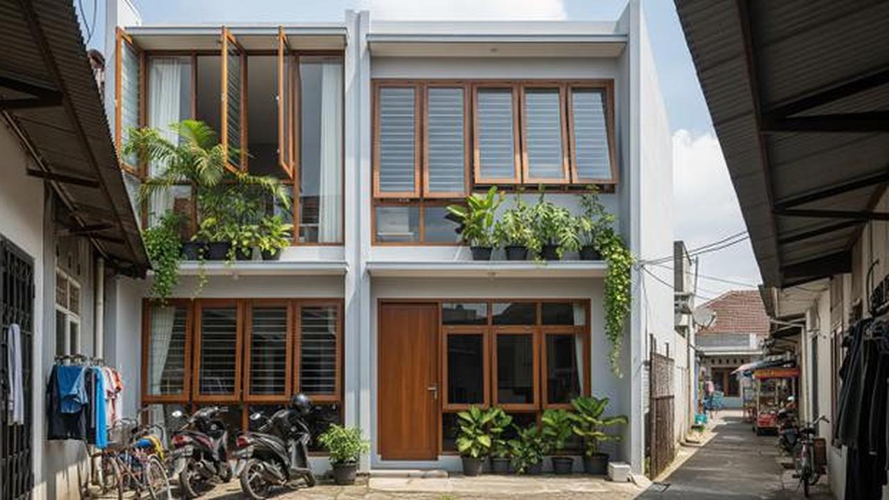 9 Desain Rumah Mungil di Gang Anti Pengap, Strategi Cerdas Sirkulasi Udara dan Cahaya