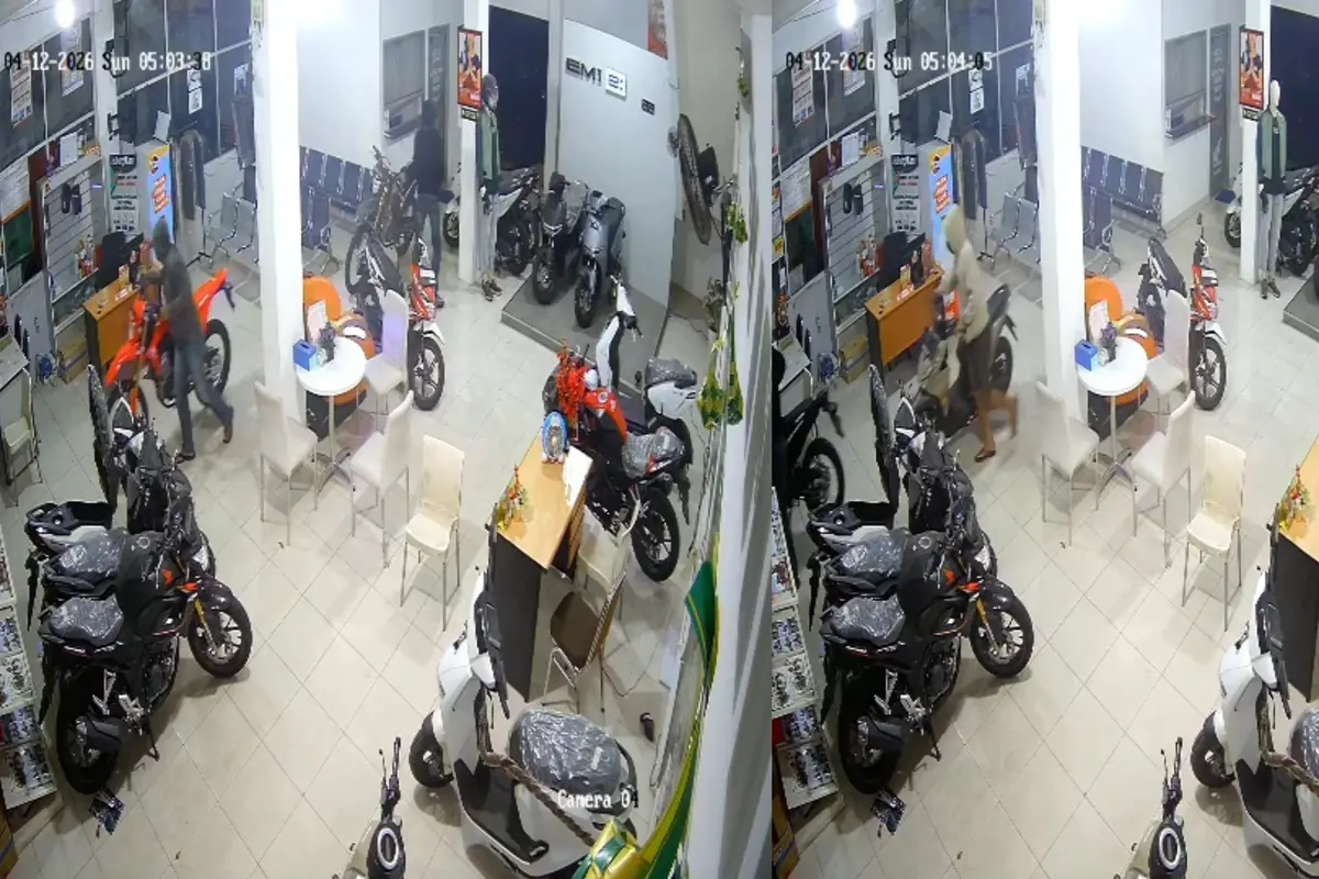 Polisi tangkap Warisul Ambiya, buronan spesialis pembobol dealer motor di Lampung. (Istimewa)