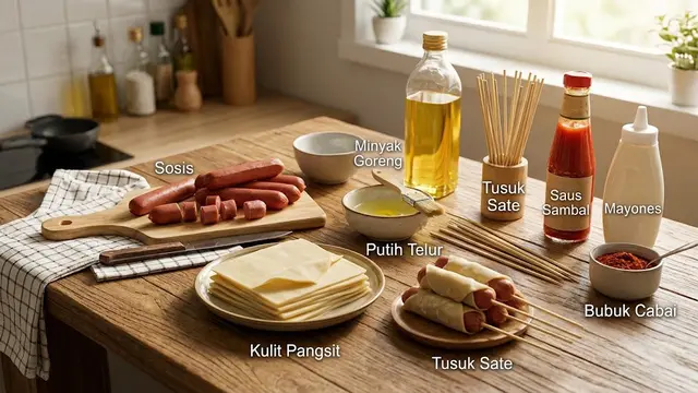 Resep Sate Pangsit Sosis Renyah yang Anti Gagal