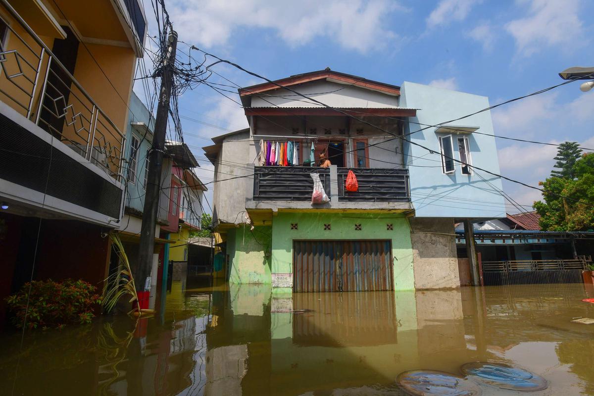 Banjir rendam permukiman di Cipondoh Tangerang