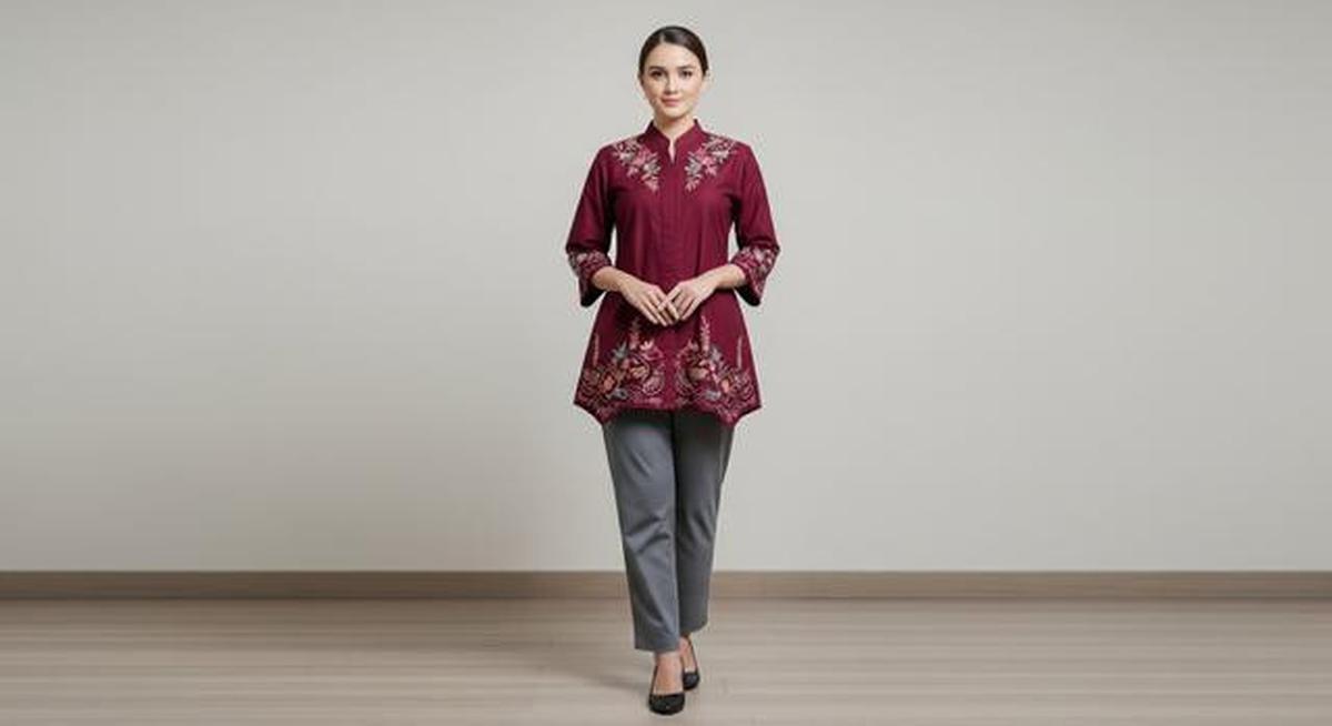 8 Contoh Model Atasan Batik Kimono Wanita 2025, Tampil Stylish dan Modern