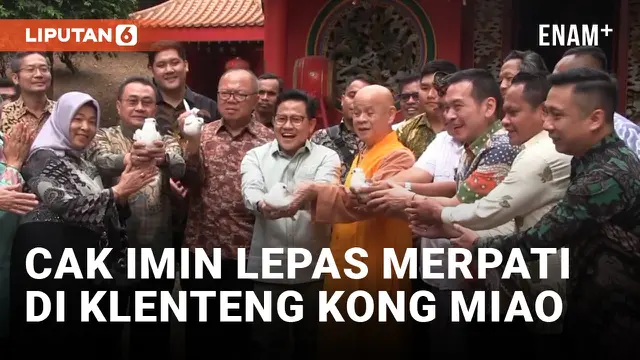 Kunjungi Klenteng Kong Miao, Cak Imin Lepas Merpati Bareng Tokoh Lintas Agama