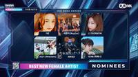 Sederet idol dalam nominasi 2022 MAMA Awards: Best New Female Artist. (Dok: YouTube Mnet K-POP).