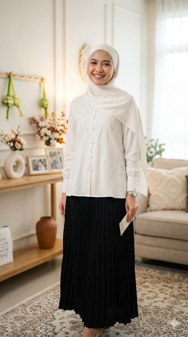 1. Blouse Putih Tulang atau Off-White