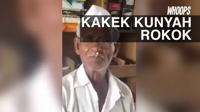 WHOOPS: Aksi Kakek Mengunyah Rokok Menyala Hebohkan Netizen