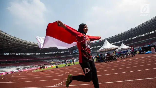 Atletik Kembali Berjaya, Karisma Evi Tiarani Sukses Meraih Emas Asian Para Games 2018