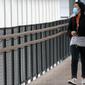 Warga menggunakan masker berjalan di JPO kawasan Jalan Jenderal Sudirman, Jakarta, Kamis (10/9/2020). Setelah mempertimbangkan sejumlah faktor, di antaranya ketersediaan tempat tidur rumah sakit, PSBB DKI Jakarta kembali diperketat per Senin (14/9). (Liputan6.com/Helmi Fithriansyah)