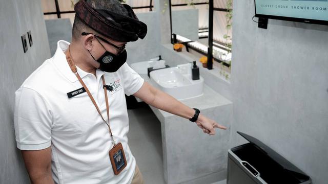Sandiaga Uno saat peluncuran Toilet Untuk Negeri