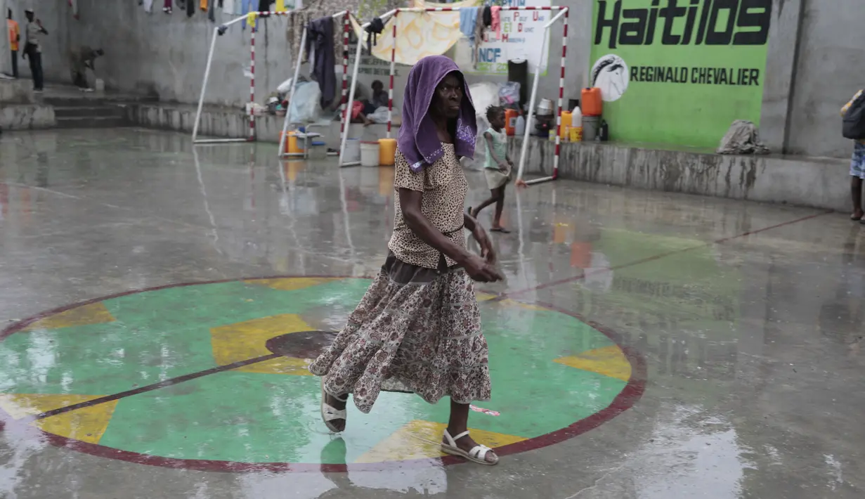 Perdana Menteri Ariel Henry telah mendesak warga Haiti pada hari Selasa untuk menimbun air, makanan dan obat-obatan. (AP Photo/ Odelyn Joseph)