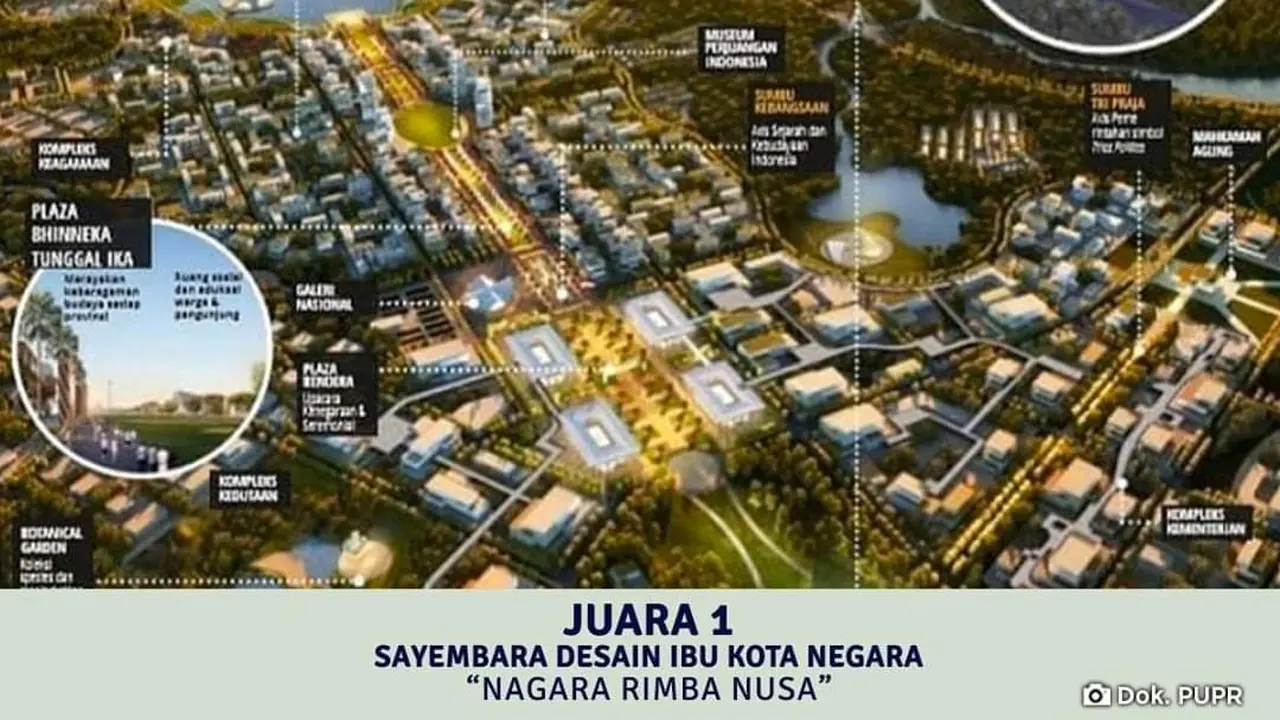 Juara 1 Desain ibu kota baru. Dok Kementerian PUPR