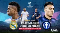 Link Live Streaming Liga Champions 2021/2022 : Real Madrid Vs Inter Milan di Vidio. (Sumber : dok. vidio.com)
