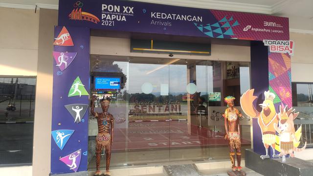 Angkasa Pura I terus melakukan pembenahan Bandara Sentani Jayapura untuk mendukung kesuksesan penyelenggaraan PON XX. (Dok AP I)