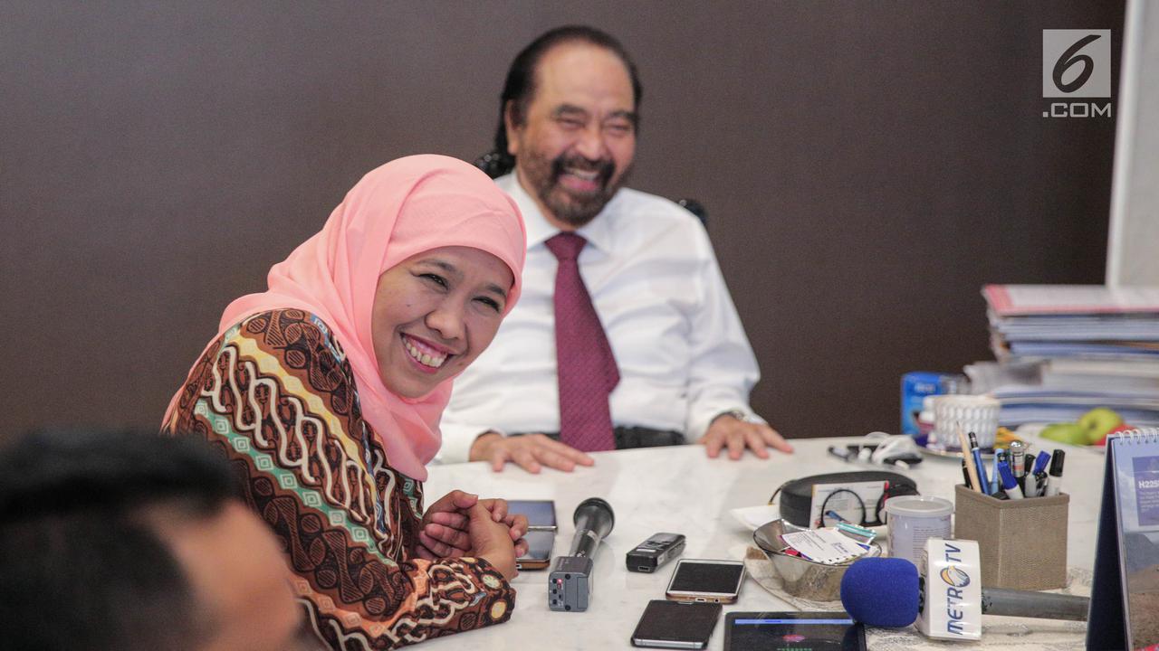 Diusung Jadi Cagub Jatim, Khofifah Senyum Semringah