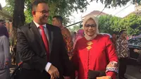 Gubernur DKI Jakarta Anies Baswedan dan istrinya datang ke acara pernikahan putri Presiden Jokowi, Kahiyang Ayu dan Bobby Nasution.