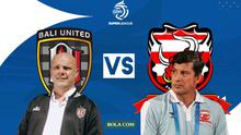 Duel Pelatih Bali United Vs Madura United. (Bola.com/Rizki Hidayat)