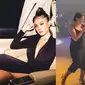 Nelly Furtado dan Agnez Mo dalam busana monokromatik hitam. (Dok: Instagram https://www.instagram.com/p/B6RgRLdpv2V/?igshid=YmMyMTA2M2Y= @agnezmo dan @nellyfurtado Liputan6.com dyahpamela)