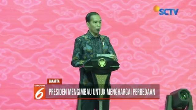 Presiden Jokowi hadiri perayaan Imlek di JIExpo Kemayoran, Jakarta Pusat.