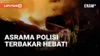 Sebanyak 10 petak asrama SPN Polda Sumbar di Padang Basi, Lubuk Kilangan, Kota Padang, hangus terbakar Minggu (25/5) malam.