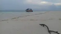 Gusung Sanggalau, Pulau Pasir di Kepulauan Derawan, Kalimantan Timur. (Liputan6.com/Ramdania El Hida)