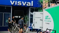 J&amp;T Cargo mendukung VISVAL bersama komunitas Djaya Selalu x Maju Bersama Bike (DSMBB) menyelenggarakan kegiatan sepeda dari Bandung ke Batukaras.
