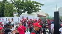 Kawasan Simpang Lima Semarang telah dipadati massa pendukung Ganjar-Mahfud (Liputan6.com/Nanda Perdana Putra)