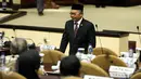 Ketua DPD RI terpilih Mohammad Saleh saat sidang paripurna DPD dalam rangka pelantikan dan pengambilan sumpah janji jabatan Ketua DPD baru pengganti Irman Gusman, di Gedung Nusantara V Kompleks Parlemen, Jakarta, Rabu (12/10). (Liputan6.com/Johan Tallo)
