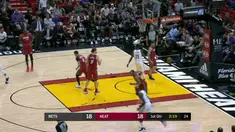 Berita video game recap NBA 2017-2018 antara Brooklyn Nets melawan Miami Heat dengan skor 111-87.