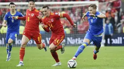 Laga yang digelar di Stadion Cardiff City, Minggu (5/6/2022) berakhir dengan skor 1-0 untuk kemenangan tuan rumah. (AP/Rui Vieira)