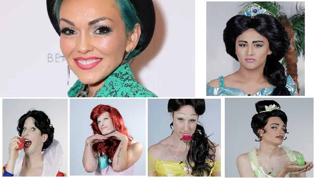 Kandee Johnson membuat proyek unik dengan mendadani pria menjadi karakter putri Disney