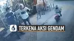 Video CCTV ini memperlihatkan seorang satpam terkena aksi gendam.