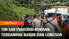 Tim SAR masih mengevakuasi warga terdampak banjir bandang dan tanah longsor di Kabupaten Luwu, Sulawesi Selatan, Sabtu siang. Tim SAR mengerahkan dua helikopter untuk mengangkut warga lansia yang sakit, tapi ada juga warga yang nekat berjalan kaki me...