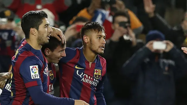 Luis Suarez, Lionel Messi, dan Neymar