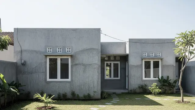 8 Contoh Rumah Desa dengan Dinding Semen Ekspos Minimalis, Kokoh dan Hemat Biaya