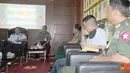 Citizen6, Jakarta: Kasum TNI Marsdya TNI Edy Harjoko, menerima kunjungan Asisten Intelijen Angkatan Bersenjata ASEAN di Mabes TNI Cilangkap, Jakarta, Selasa (29/3). (Pengirim: Badarudin Bakri Badar)