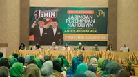 Jaringan Perempuan Nahdliyin (JPN) Provinsi Lampung mendeklarasikan dukungan pada pasangan nomor urut 1 di Pilpres 2024, Anies Baswedan-Muhaimin Iskandar (AMIN). (Ist)