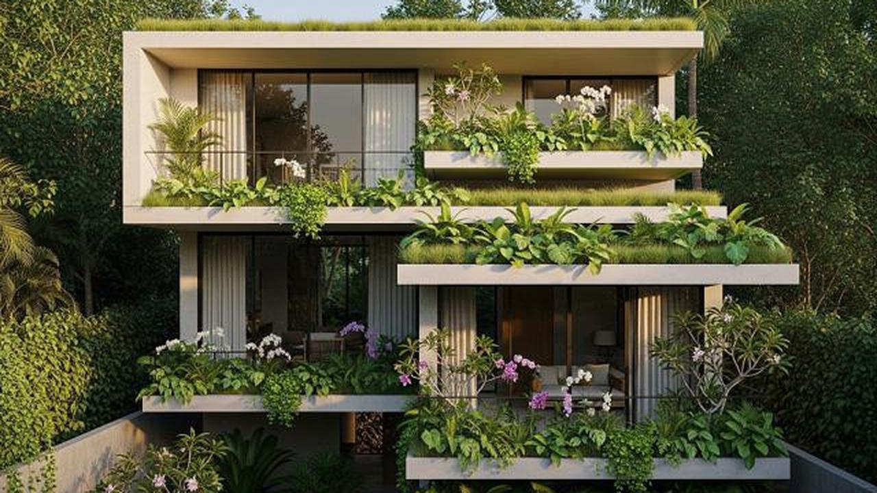 8 Inspirasi Rumah Compact dengan Atap Tanaman Hijau Anti Panas dan Bocor