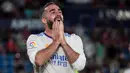 Dani Carvajal merupakan prudok akademi Real Madrid yang dibesarkan namanaya di klub Liga Jerman, Bayer Leverkusen. Ia memutuskan kembali ke Santiago Bernabeu pada 2013 dengan harga 6 juta euro. Carvajal tercatat memiliki gaji sebesar 130 ribu euro per minggunya. (AFP/Jose Miguel Fernandez)