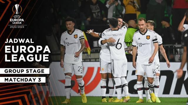 Berita Motion Grafis tentang Jadwal lengkap Liga Europa Matchday 3, Manchester United Tandang ke Siprus dan Arsenal menjamu Bodo Glimt.