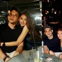 Rezky Aditya sedang bermesraan dan dipeluk seorang perempuan (Instagram/@lambe_turah)