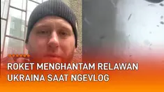 Maut nyaris menjemput seorang pria di tengah perang Rusia dan Ukraina. Seorang pria yang disebut sebagai relawan bagi Ukraina merekam momen tersebut.