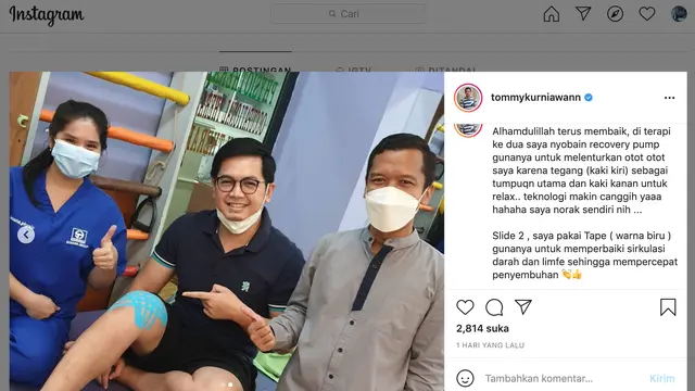 Unggahan Tommy Kurniawan. (Foto: Instagram @tommykurniawann)
