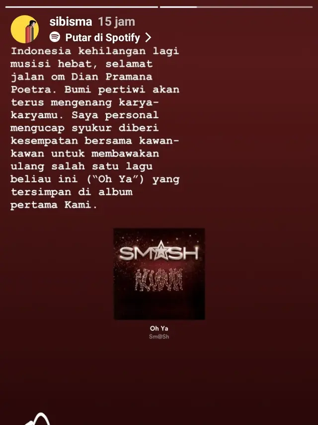 Unggahan Bisma Smash