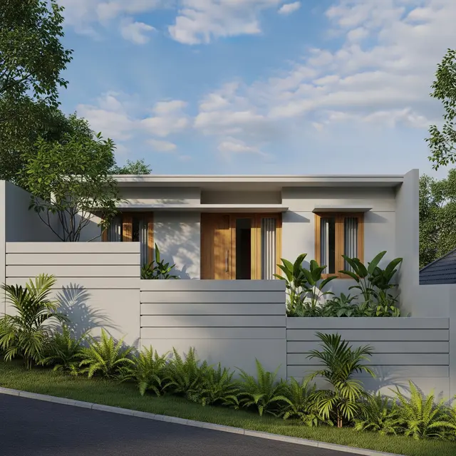 9 Desain Pagar Rumah untuk Lahan Miring, Aman dan Estetis