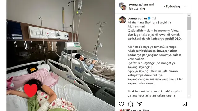 Fairuz A. Rafiq dan Putrinya Terserang DBD saat Lebaran