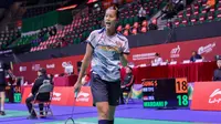 Tunggal putri Indonesia Putri Kusuma Wardani mengalahkan Sung Shuo Yun dari Chinese Taipei pada babak 32 besar Hong Kong 2024 dengan skor&nbsp;21-18 dan 21-12&nbsp;di Hong Kong Coliseum, Rabu (11/9/2024). (foto: PP PBSI)